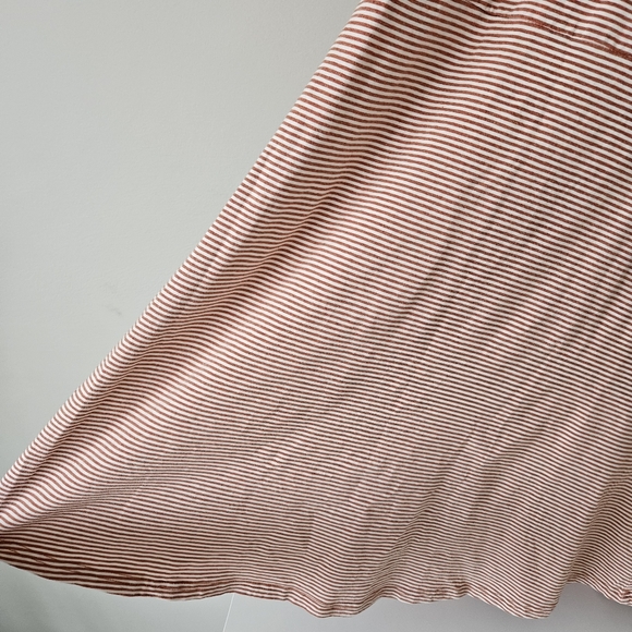 Pact Orange Stripe Organic Cotton Cross Back Midi Dress - Picture 7 of 13